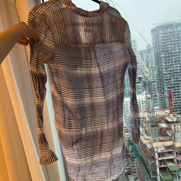 100% LINEN Poplin boyfriend shirt - Picture 5 of 5